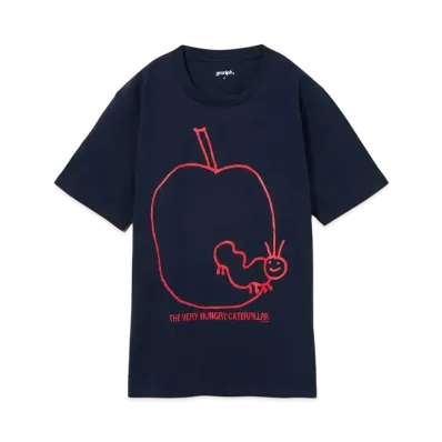 graniph x Eric Carle Sketch Apple T-Shirt "Navy"