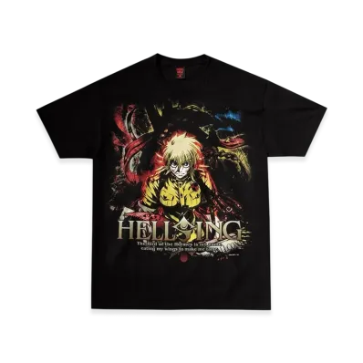 Geeks Rule x HELLSING OVA Silkscreen Printing T Shirt Seras "Black"