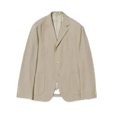 AURALEE Tropical Wool Kid Mohair Jacket "Gray Beige"