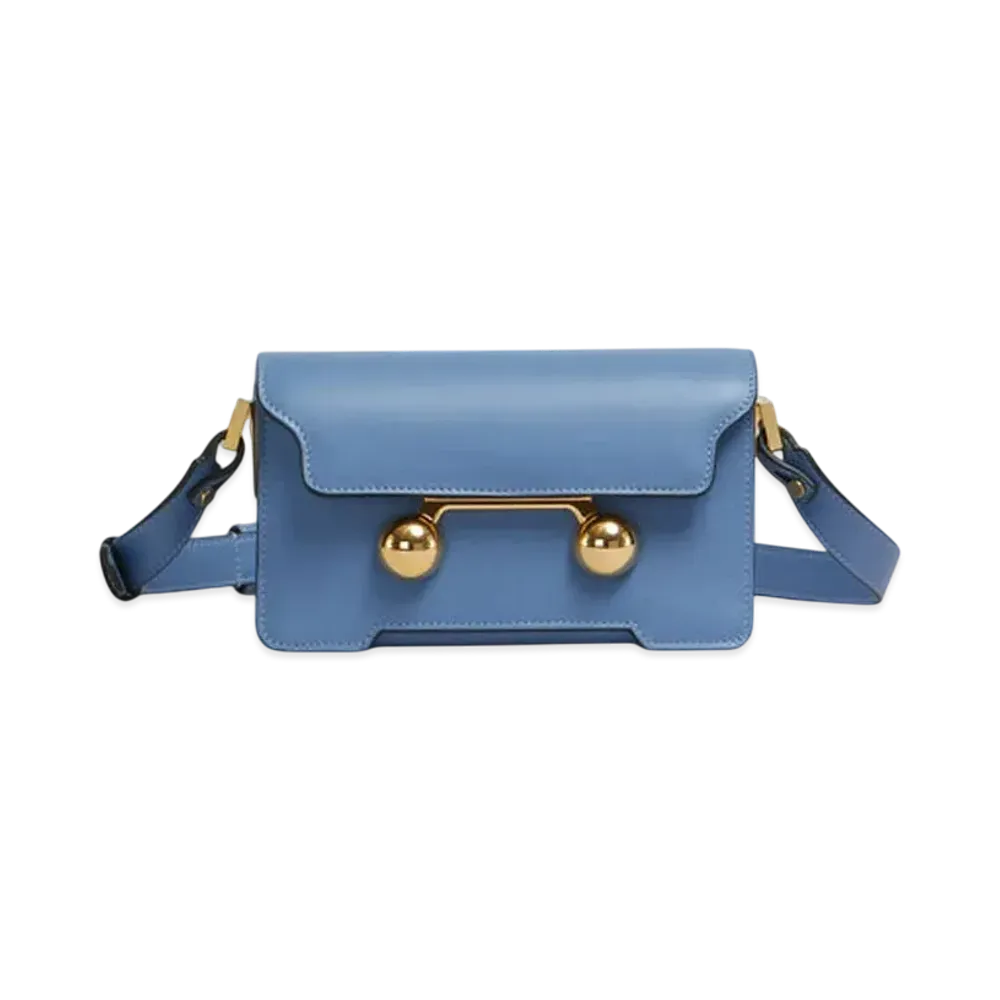 Marni Leather Trunkaroo Mini Shoulder Bag "Opal"