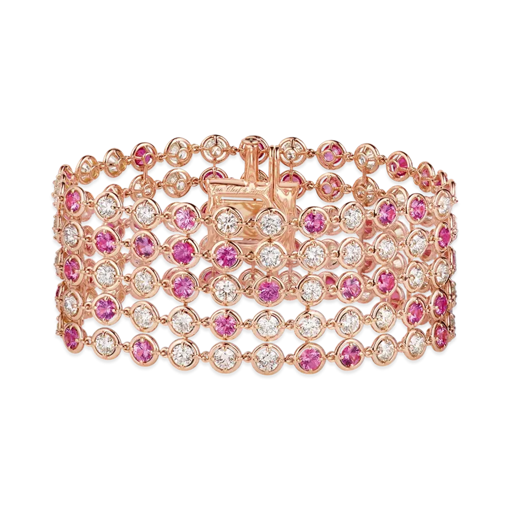 Van Cleef & Arpels Palmyre bracelet "18K Rose gold/Sapphire/Diamond"