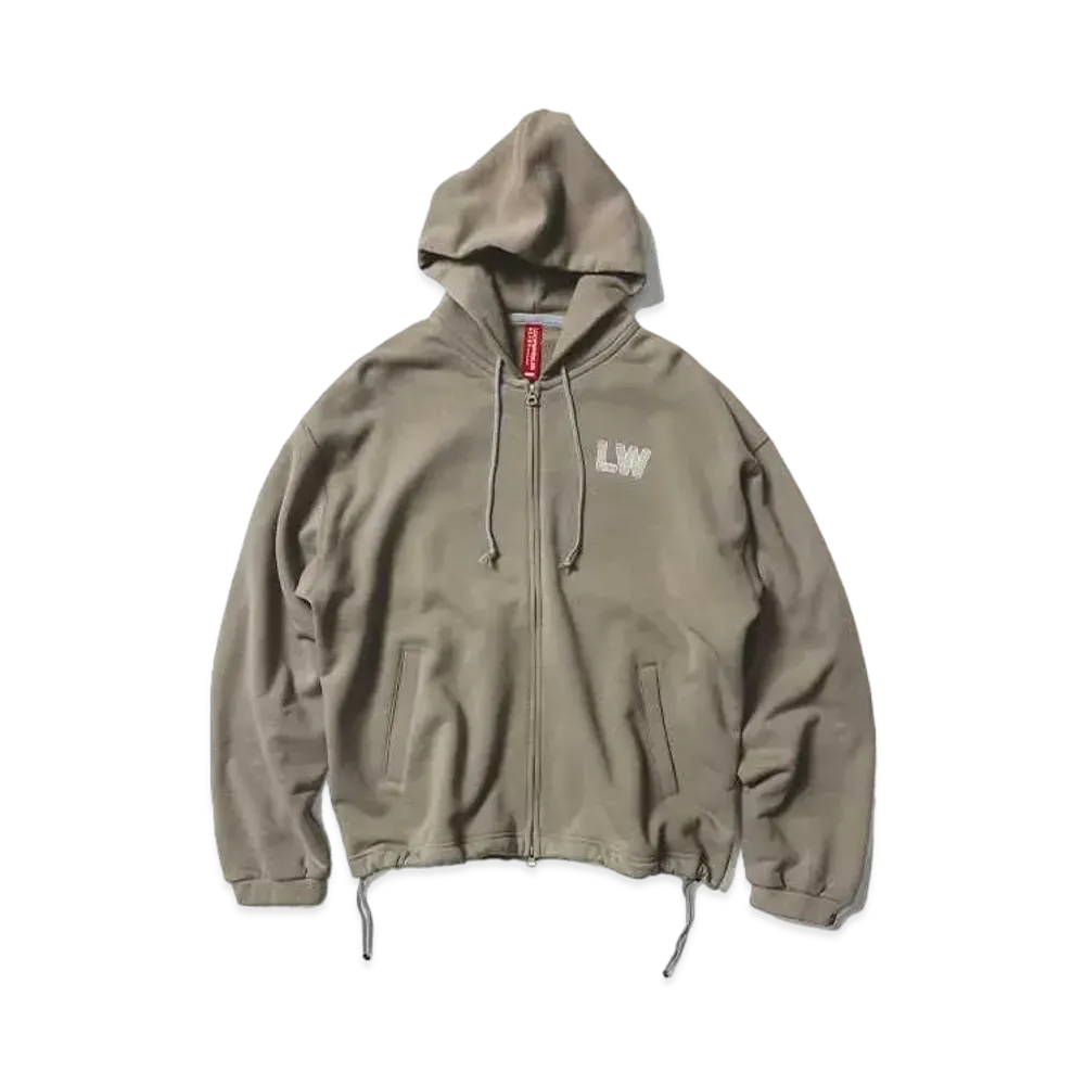 BEAMS JAPAN x LOOPWHEELER Exclusive Hanging Fleece Loose Full Zip Hoodie "Cement"