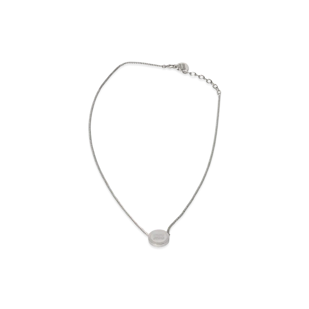 MIU MIU Metal Necklace "White"