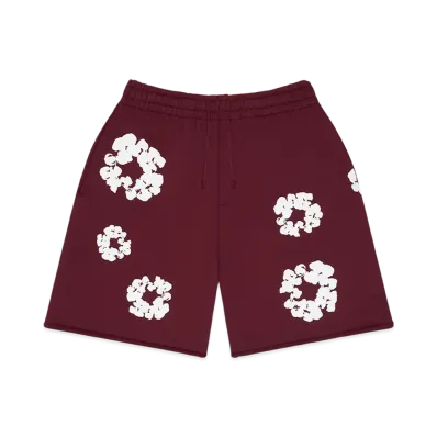 DENIM TEARS Cotton Wreath Sweatshorts "Burgundy"