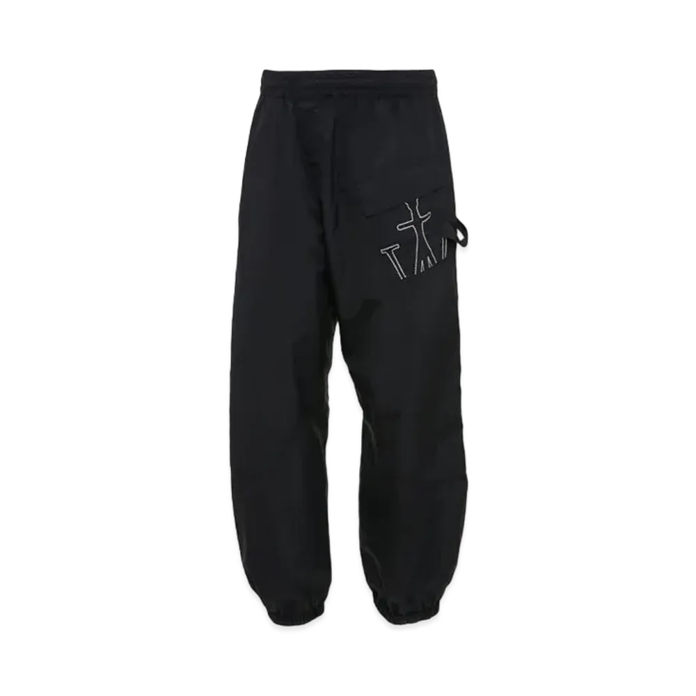 JW ANDERSON Twisted Joggers With Anchor Logo Print "Black"