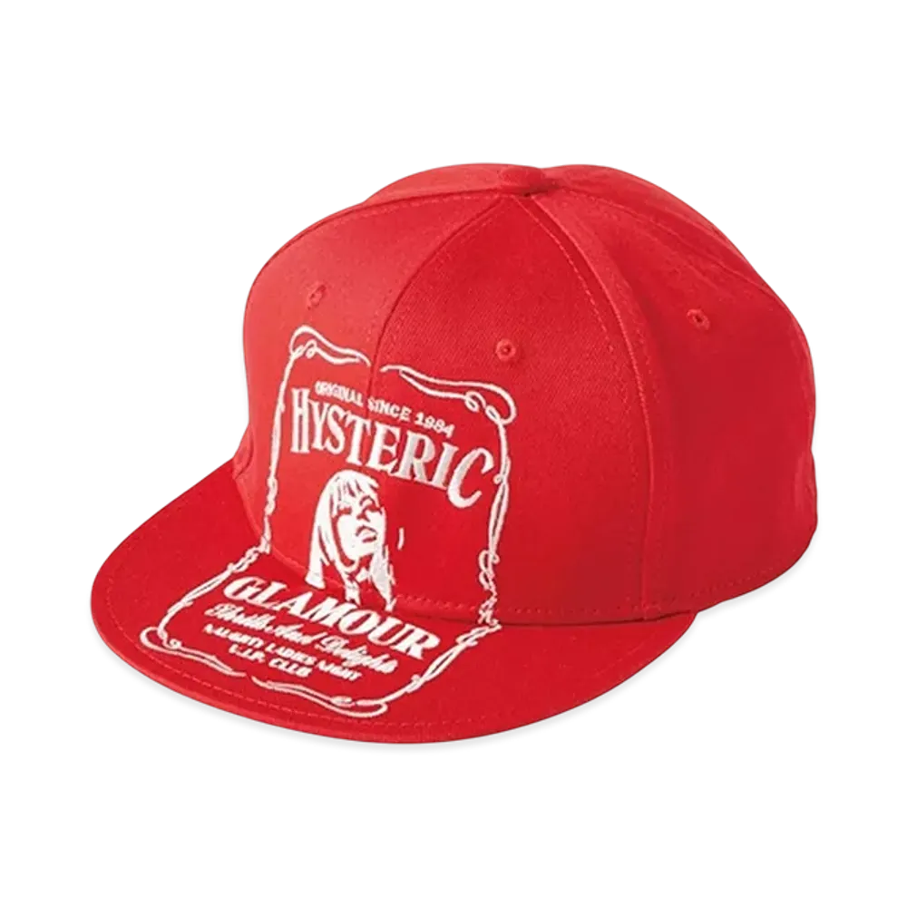 HYSTERIC GLAMOUR Hys Whisky Embroidered Cap "Red"
