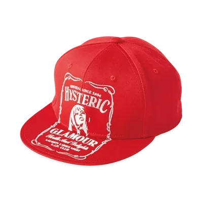 HYSTERIC GLAMOUR Hys Whisky Embroidered Cap "Red"