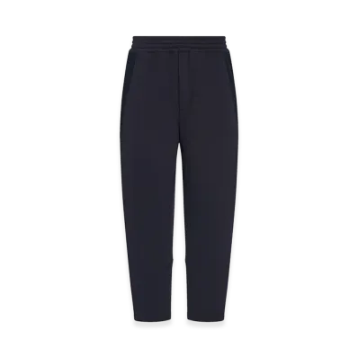 The Row Kaol Cotton and Cashmere Pants "Dark Navy"