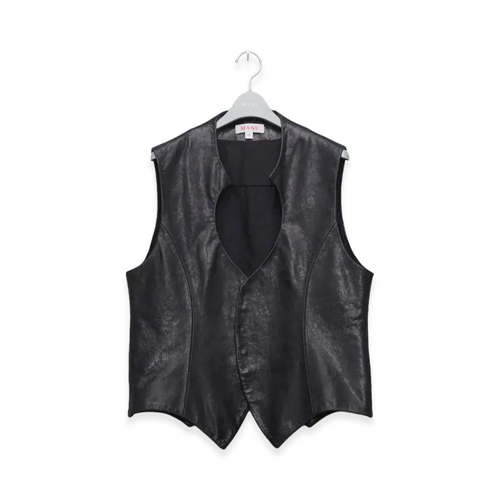 MASU Bat Leather Vest "Black"