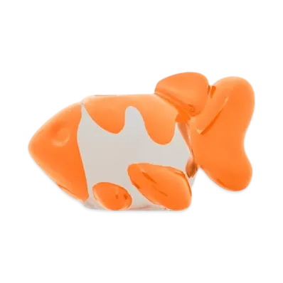 LOEWE Fish Dice "Silver/Orange"