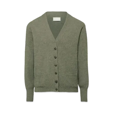 Maison Margiela Men's Cashmere Knit Cardigan "Moss Green"