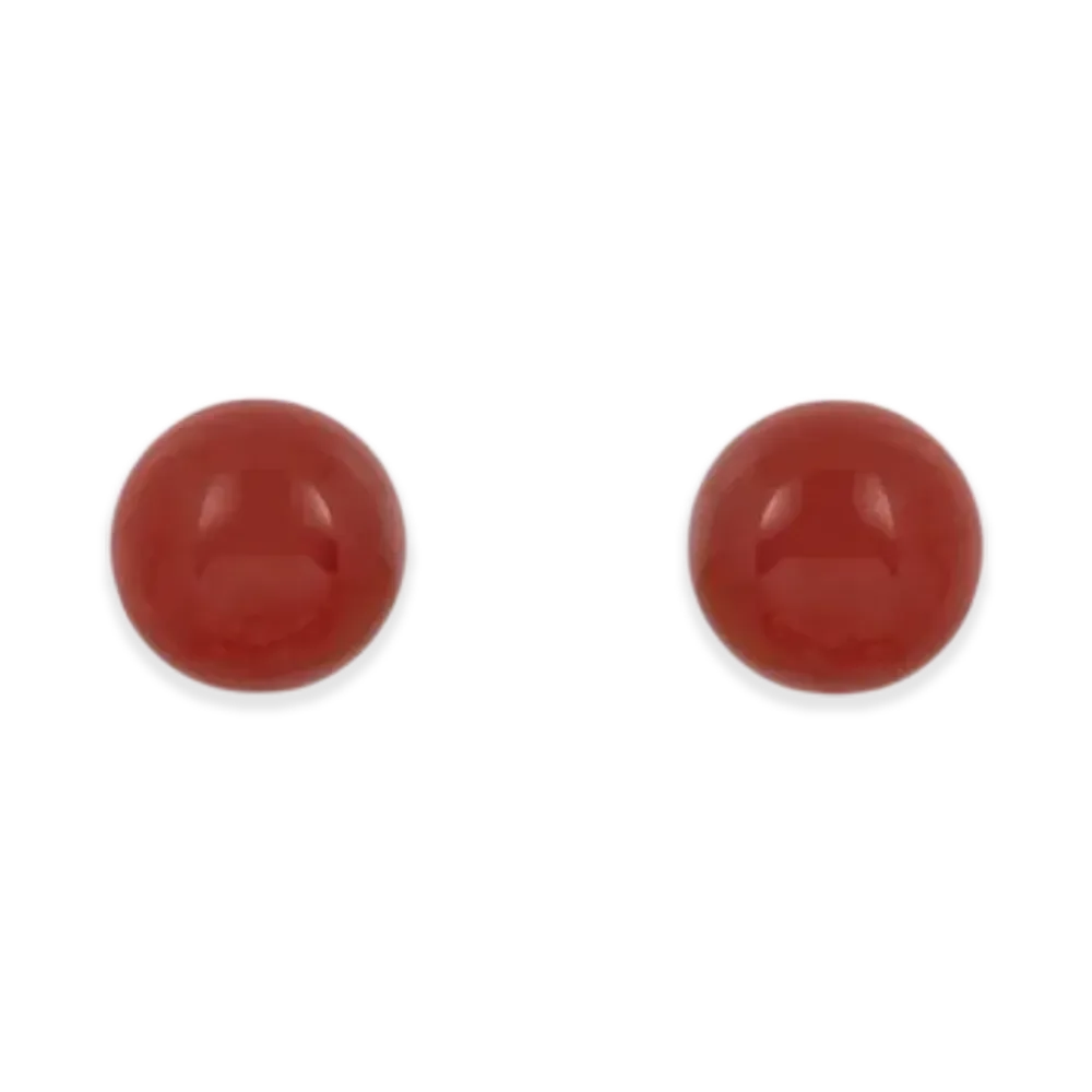 DRIES VAN NOTEN Colored Ear Studs "Dark Red"