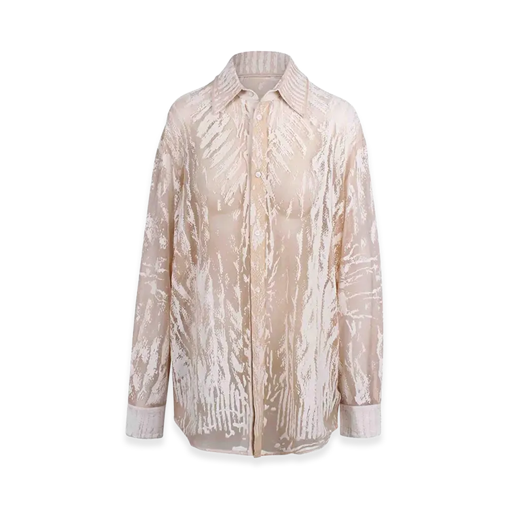 Diesel Women's Overy Transparent Shirt "Blue"
