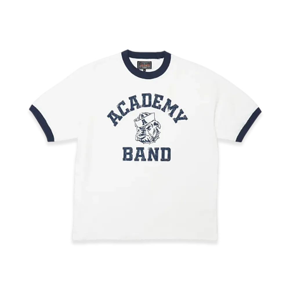 BEAMS PLUS x ACADEMY by Chris Echevarria Ringer T-shirt "Off White"