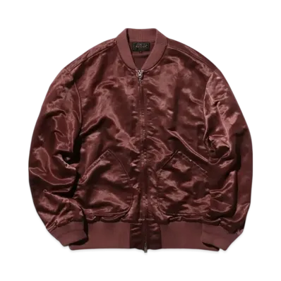 BEAMS Sports Blouson Broken Nylon Satin "Burgundy"