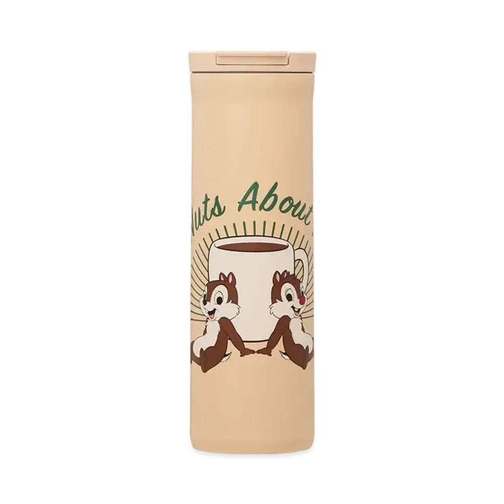 STARBUCKS DISNEY Chip'n Dale Flip Lid Stainless Bottle "Beige"