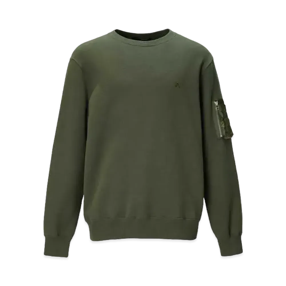 ANREALAGE Patchwork Sleeve Pocket Sweatshirt "Khaki"