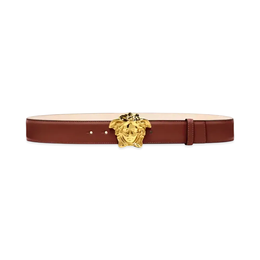 Versace La Medusa Leather Belt 4cm "Brown"