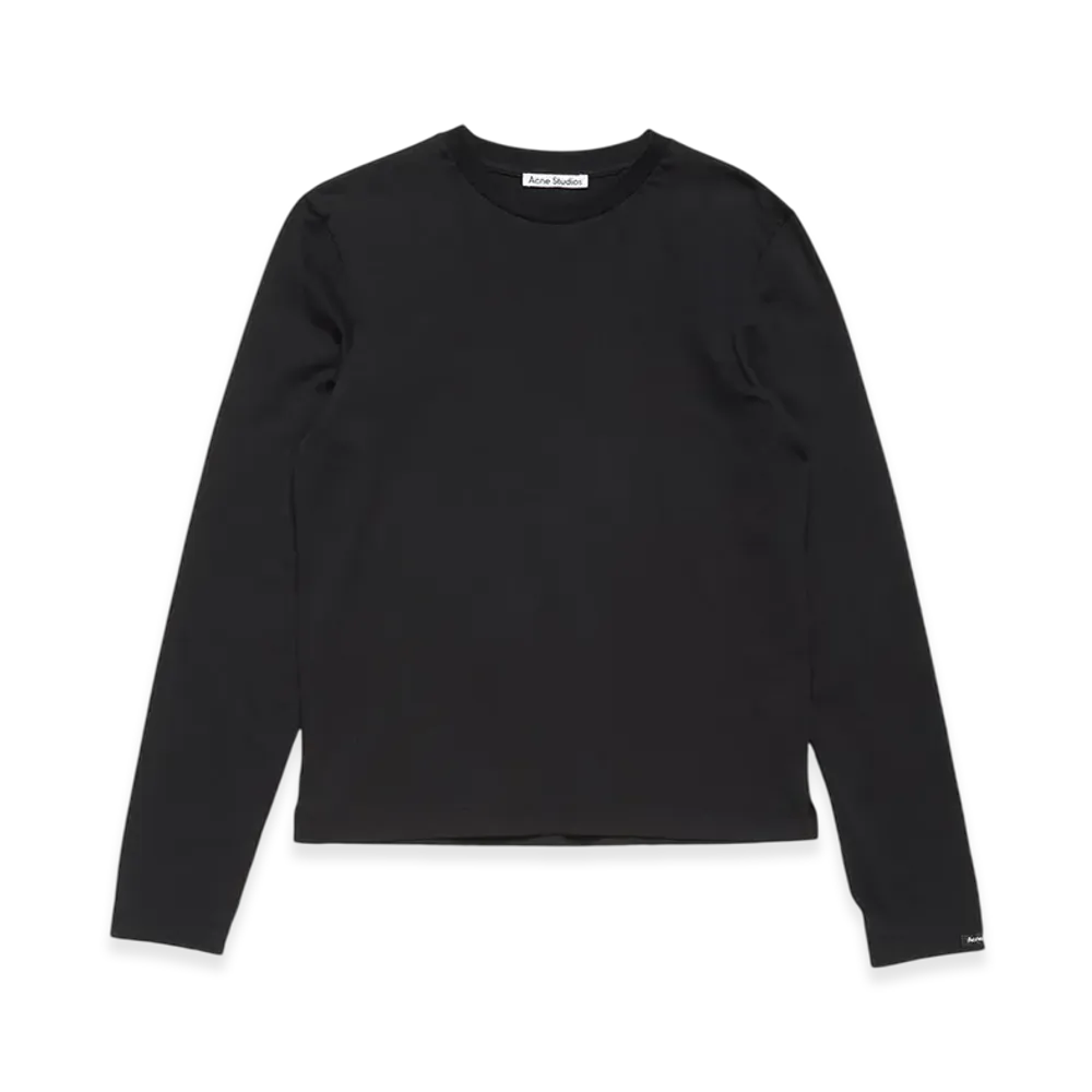 Acne Studios Satin Label T-Shirt - Regular "Black"