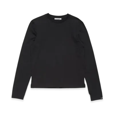 Acne Studios Satin Label T-Shirt - Regular "Black"