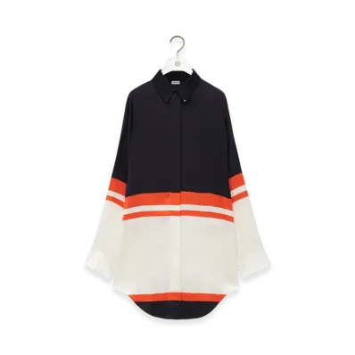 LOEWE Shirt "Deep Blue/White/Orange"