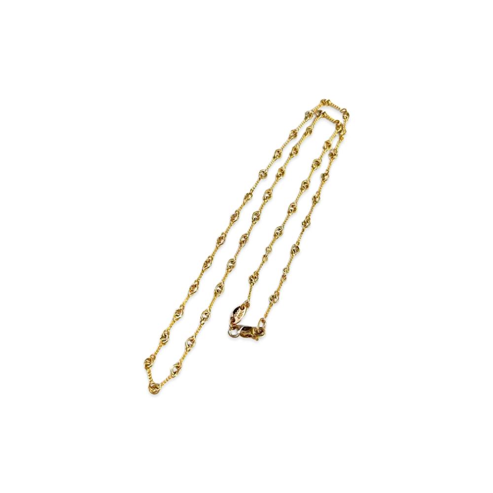 Chrome Hearts 22K Twist Chain Necklace "Yellow Gold"