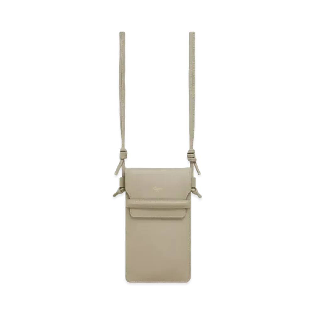 CELINE Phone Pouch With Flap In Smooth Calfskin  "Green Clay"