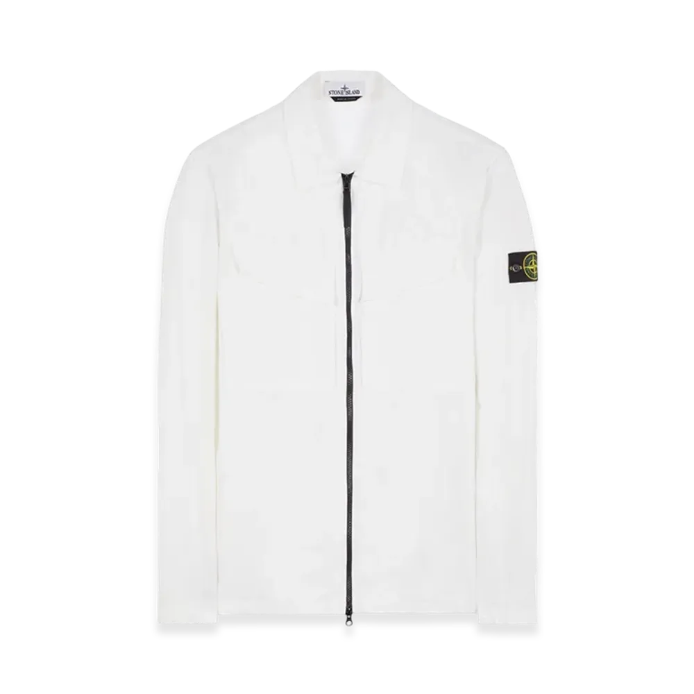 Stone Island 101WN Brushed Cotton Canvas T.CO+OLD Overshirt - 22FW "White"