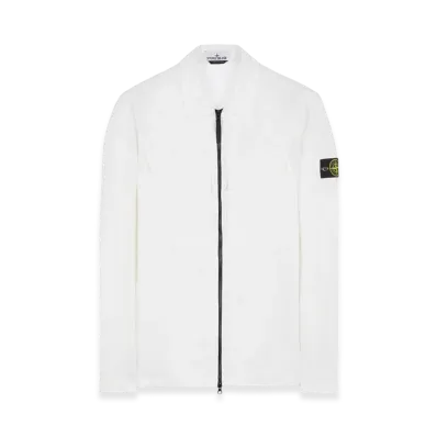 Stone Island 101WN Brushed Cotton Canvas T.CO+OLD Overshirt - 22FW "White"