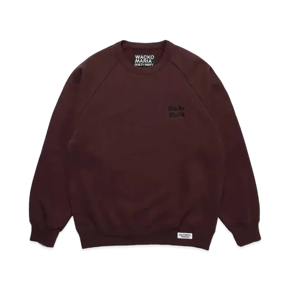 WACKO MARIA Heavy Weight Sweat Shirt "Burgundy"