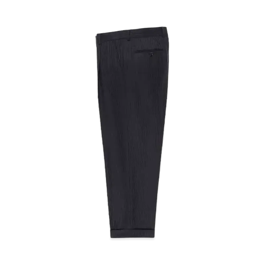 WACKO MARIA Dormeuil / Striped Pleated Trousers (Type-2) "Purple"