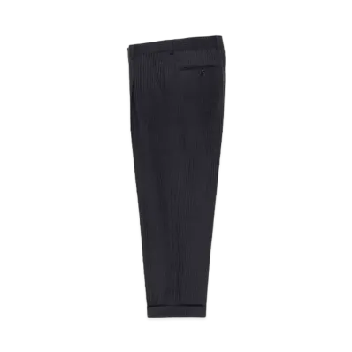 WACKO MARIA Dormeuil / Striped Pleated Trousers (Type-2) "Purple"