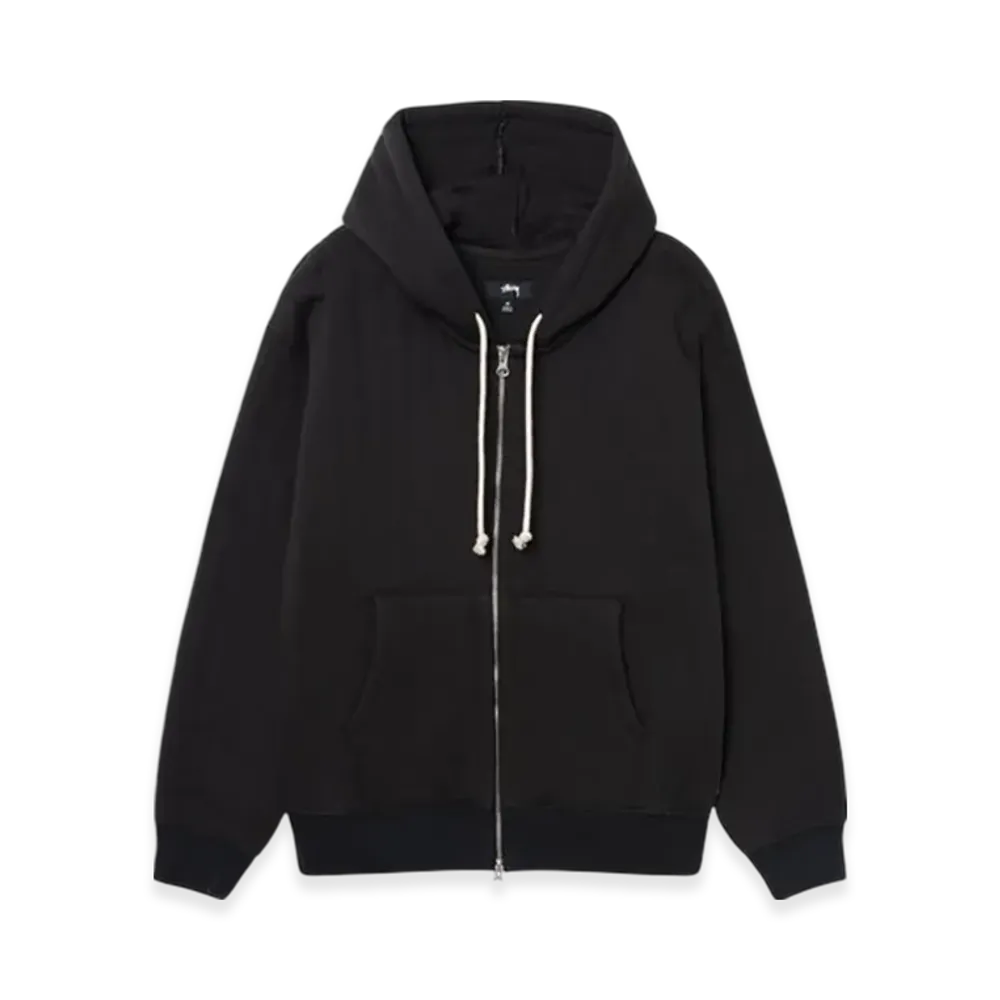 Stussy Vertical Quilted Zip Hoodie "Black"