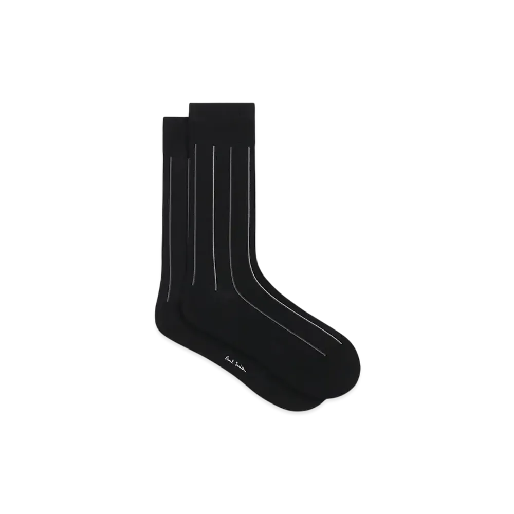 Paul Smith Double Stripe Socks "Black"