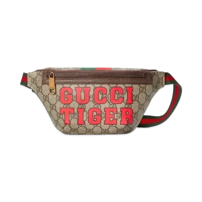 GUCCI Tiger GG Belt Bag "Beige"