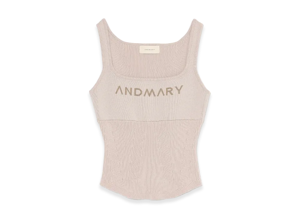 ANDMARY Women's Mary Logo Tank "Pink"