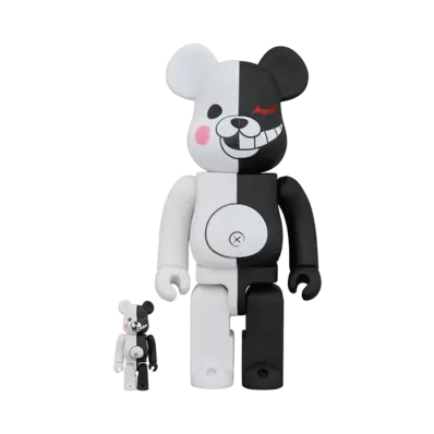 Bearbrick Monokuma rubber coating & Flocky Ver. 100% & 400%