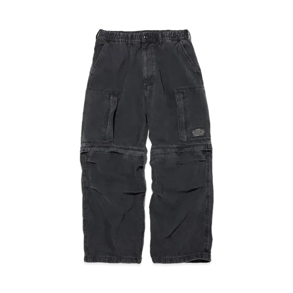 GU x UNDERCOVER Denim Convertible Wide Cargo Pants "Dark Gray"
