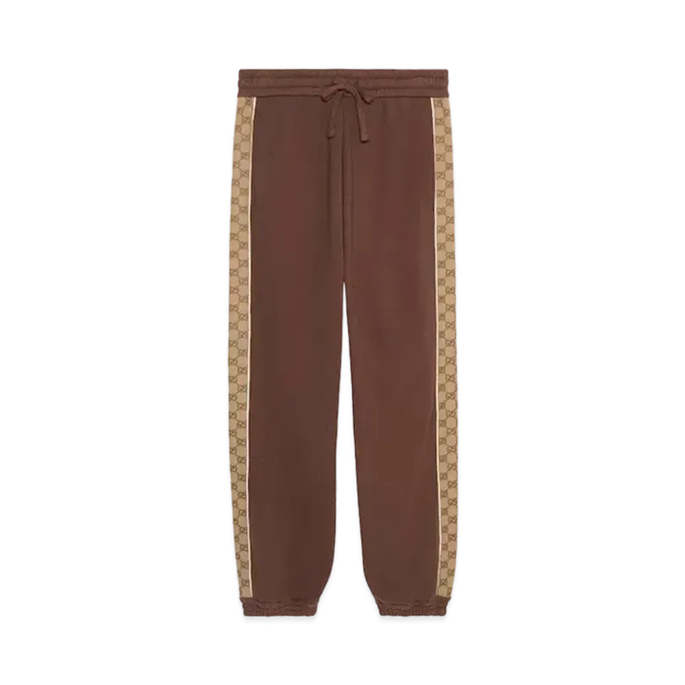GUCCI Cotton Jersey Sweatpants "Brown"