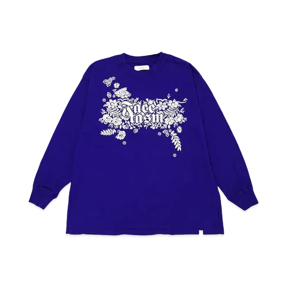 FACETASM BANDANA LOGO SLEEVE TEE "PURPLE"