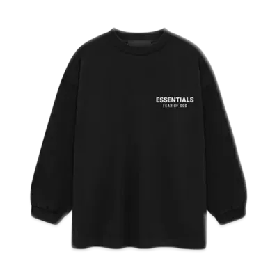 FEAR OF GOD Essentials Kid's Jersey Long Sleeve Tee "Black"