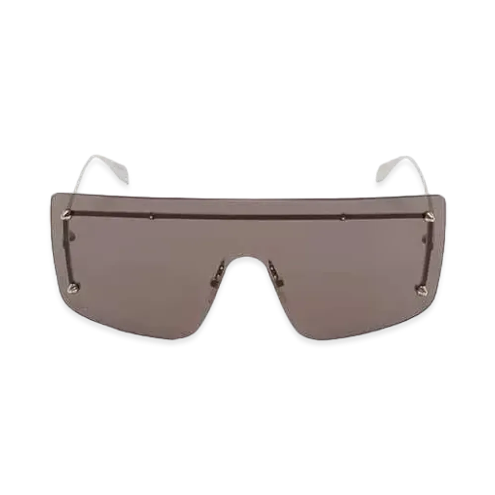 Alexander McQUEEN Spikes Studs Mask Sunglasses "Smoke/Silver"