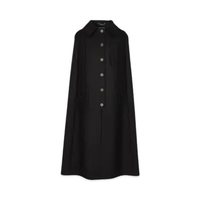 Maison Margiela Merino Wool Cape Coat "Navy"