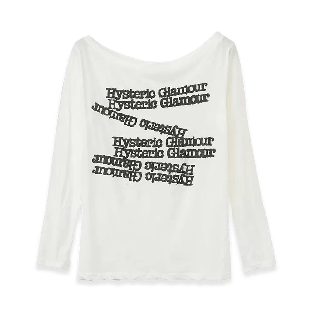 HYSTERIC GLAMOUR Women's Hysteric Glamour Typewriter Logo T-Shirt "White"