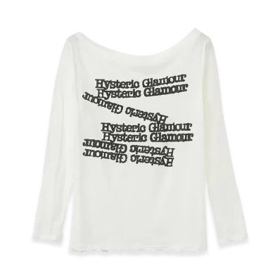 HYSTERIC GLAMOUR Women's Hysteric Glamour Typewriter Logo T-Shirt "White"