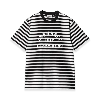 Carhartt WIP S/S Scotty Athletic T-Shirt "Scotty Stripe Black/Sonic Silver"