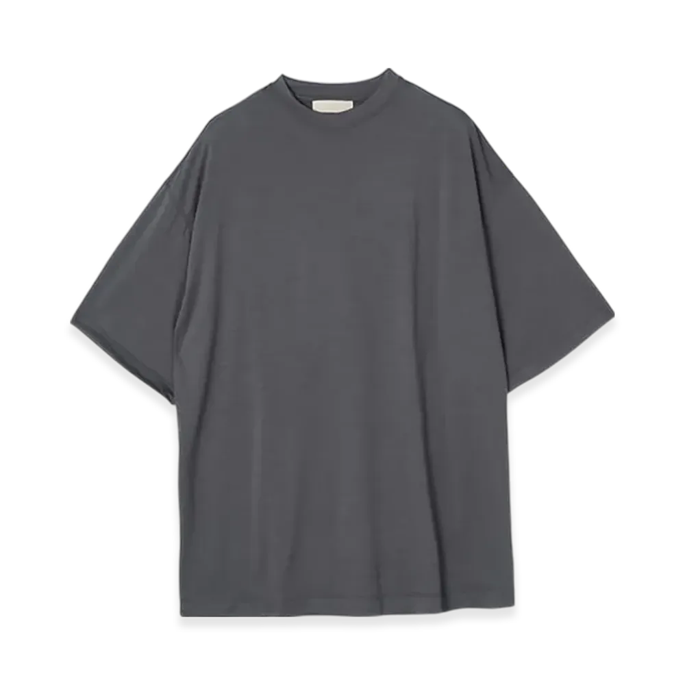 YOKE Super 120'S Washable Wool Jersey T-Shirt "Charcoal"