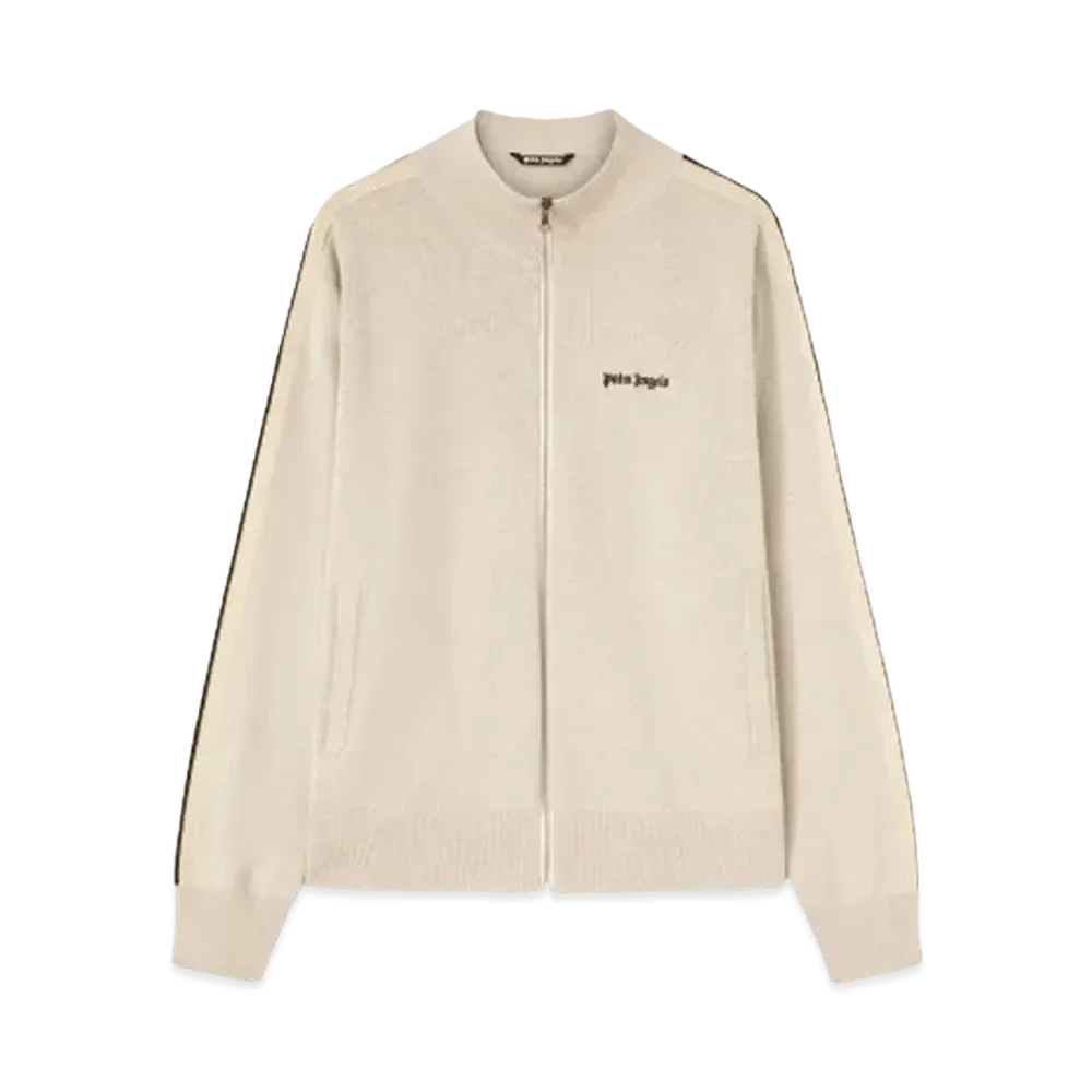 PALM ANGELS Wool And Cashmere Track Jacket "Light Beige/Black"