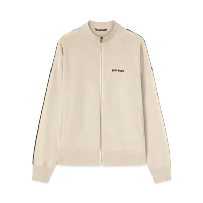 PALM ANGELS Wool And Cashmere Track Jacket "Light Beige/Black"