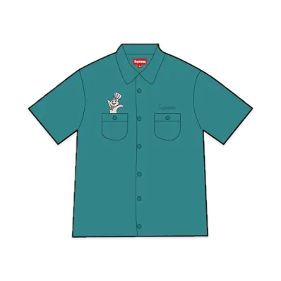 Supreme x Mitchell & Ness Doughboy S/S Work Shirt "Work Green"